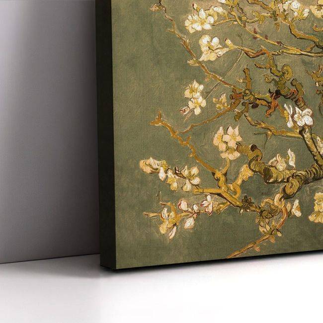 Canvas print Blossoming almond tree (brown), Vincent van Gogh, 3 panels