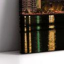 Canvas print Thessaloniki with full moon,3 panels