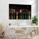 Canvas print Thessaloniki with full moon