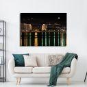 Canvas print Thessaloniki with full moon