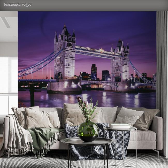 WallpaperLondon bridge in mauve