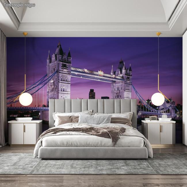 Ταπετσαρία τοίχουLondon bridge in mauve