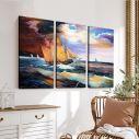 Canvas print The wind,3 panels