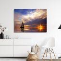 Canvas print Sails in the setting sun