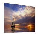 Canvas print Sails in the setting sun