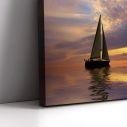 Canvas print Sails in the setting sun