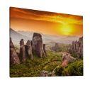 Canvas print Meteora at sunset