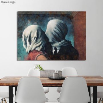 Canvas print The lovers II reart (original R. Magritte)