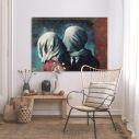 Canvas print The lovers II reart (original R. Magritte)