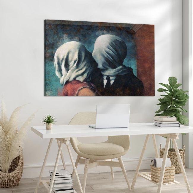 Πίνακας ζωγραφικής The lovers II reart (original R. Magritte), καμβάς 5