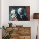 Canvas print The lovers II reart (original R. Magritte)
