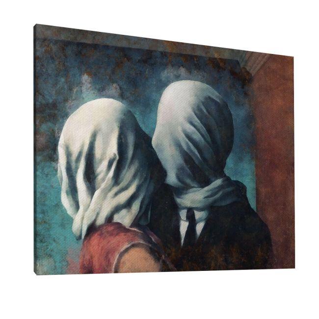Canvas print The lovers II reart (original R. Magritte)