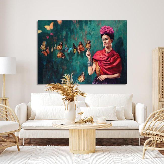 Πίνακας σε καμβά Butterfly Frida, οριζόντιος, καμβάς 4