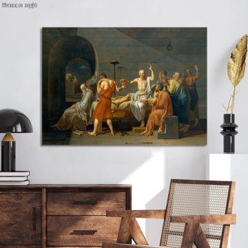 Πίνακας ζωγραφικής The death of Socrates, Jacques-Louis David, καμβάς 1