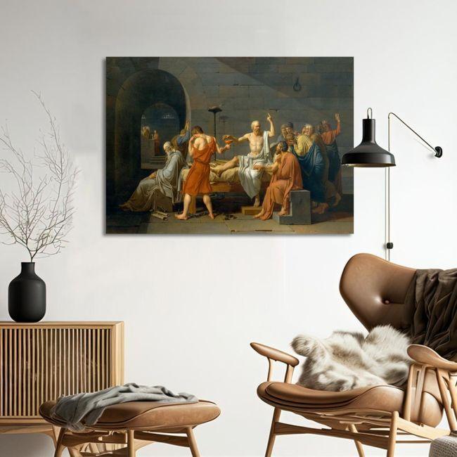Πίνακας ζωγραφικής The death of Socrates, Jacques-Louis David, καμβάς 3