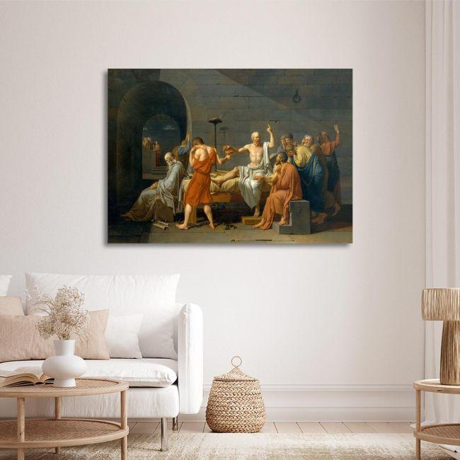 Canvas print The death of Socrates, Jacques-Louis David