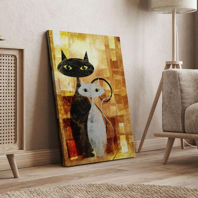 Πίνακας σε καμβά The cats, καμβάς 5