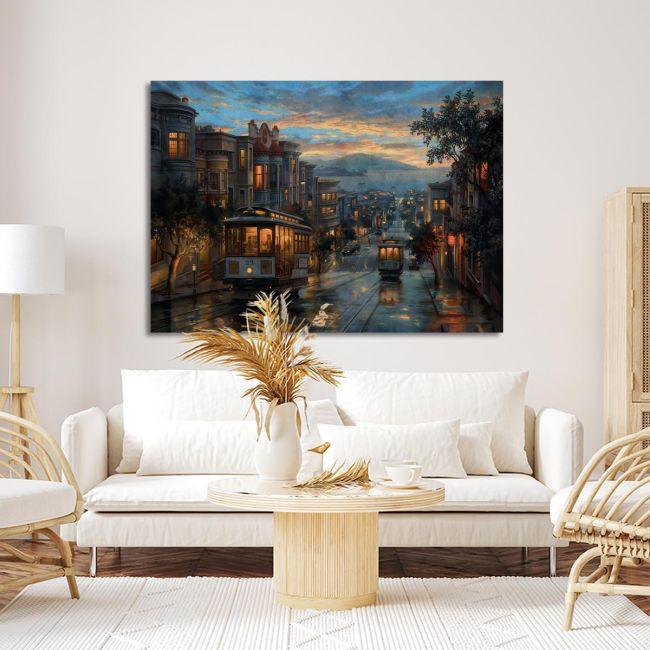 Canvas print San Francisco cable cars