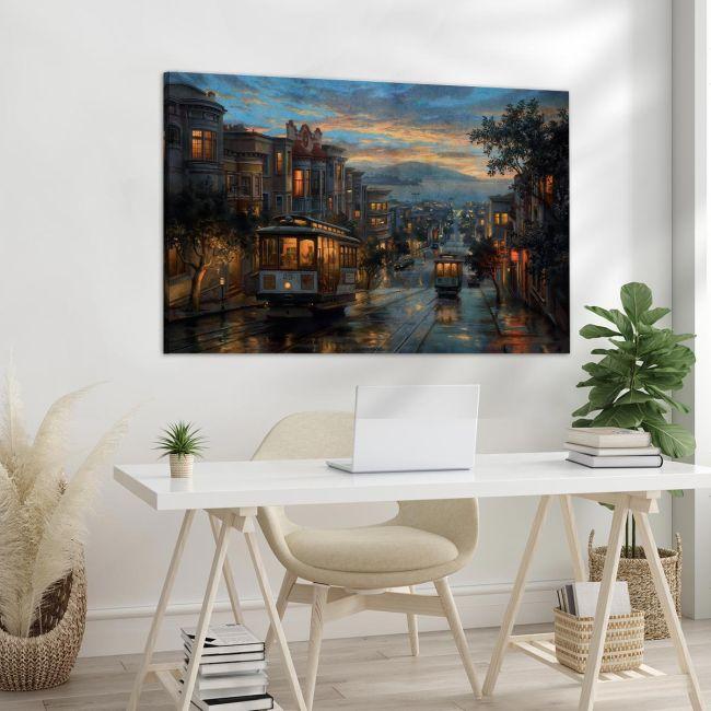 Canvas print San Francisco cable cars