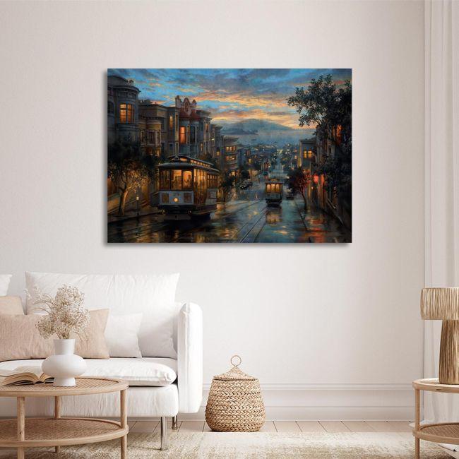 Canvas print San Francisco cable cars