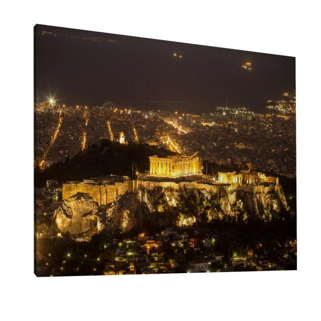 Πίνακας σε καμβά Ακρόπολη, Αθήνα, Acropolis in the night, καμβάς 6