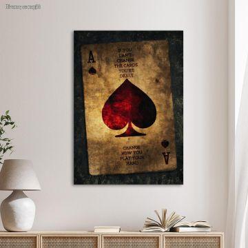 Πίνακας σε καμβά If you can't change the cards...., καμβάς 1