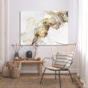 Canvas print Beige brown and gold