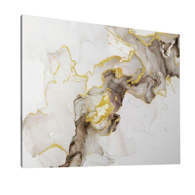 Canvas print Beige brown and gold
