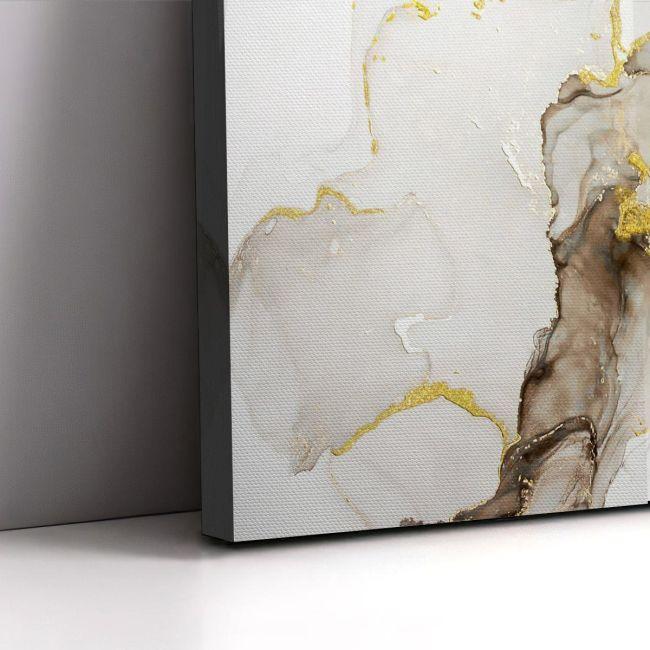 Canvas print Beige brown and gold
