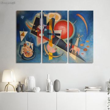 Πίνακας σε καμβά In the blue, W. Kandinsky, τρίπτυχος, καμβάς 1