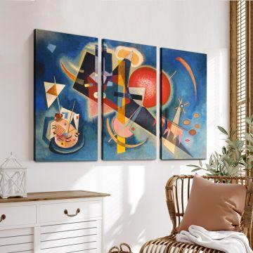 Πίνακας σε καμβά In the blue, W. Kandinsky, τρίπτυχος 2