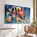 Πίνακας σε καμβά In the blue, W. Kandinsky, τρίπτυχος, καμβάς 3