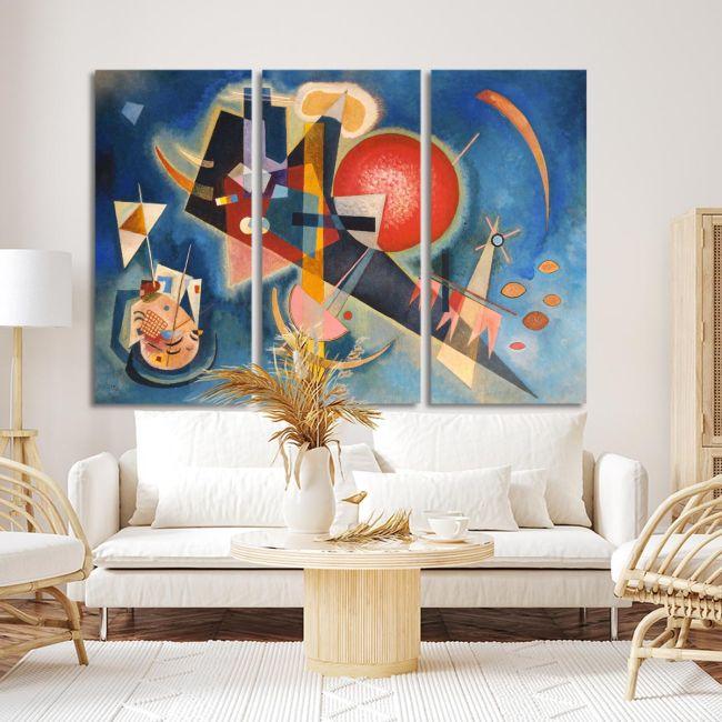 Canvas print In the blue, W. Kandinsky,3 panels