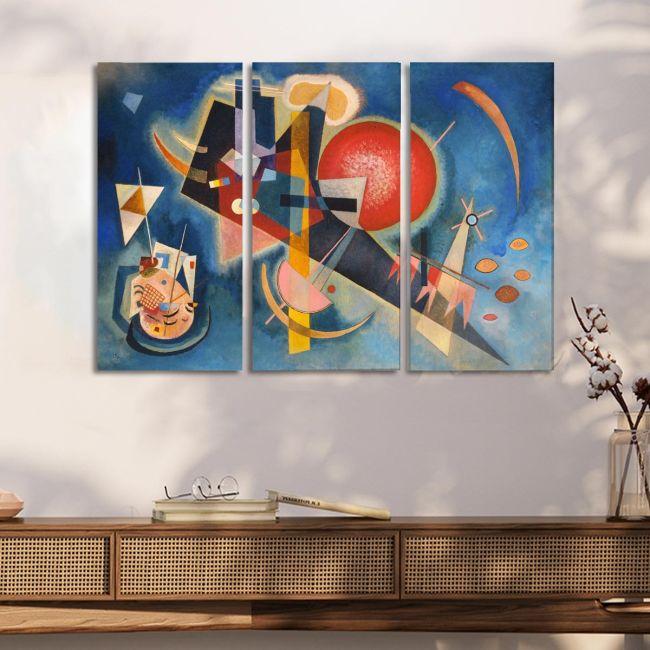 Canvas print In the blue, W. Kandinsky,3 panels