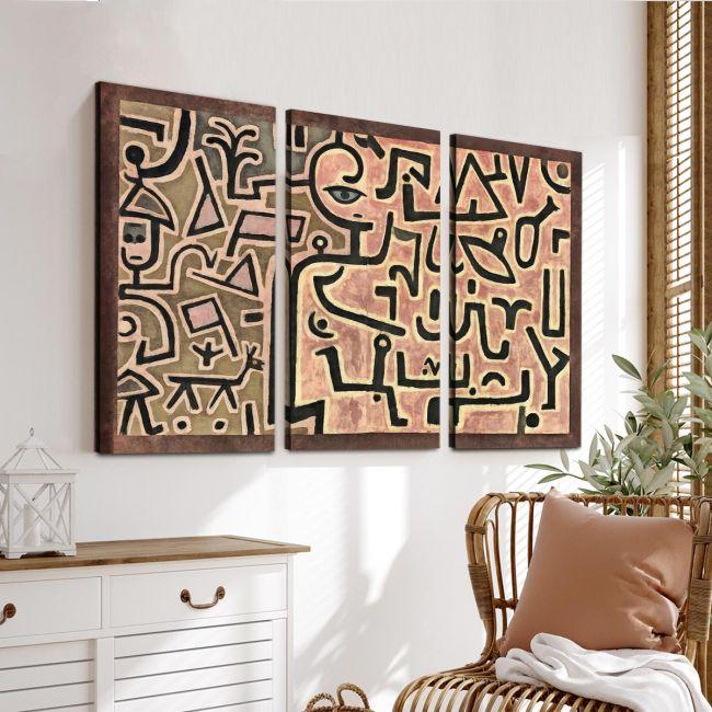 Canvas print Intention, Paul Klee,3 panels