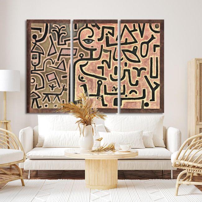 Canvas print Intention, Paul Klee,3 panels