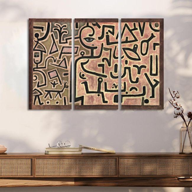 Canvas print Intention, Paul Klee,3 panels