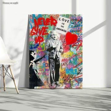 Canvas print Love is the answer street art