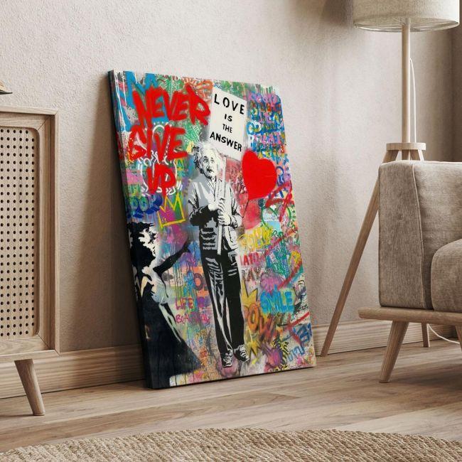 Canvas print Love is the answer street art