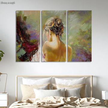 Πίνακας σε καμβά Portrait of a girl, τρίπτυχος, καμβάς 1