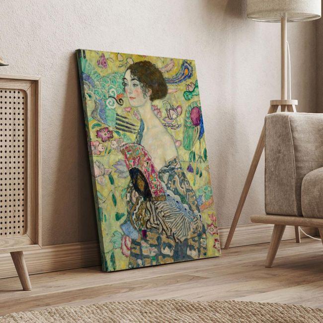 Canvas print Lady with a fan, Klimt G.