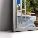 Canvas print Window Santorini view