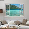 Canvas print Summer vacation window