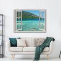 Canvas print Summer vacation window