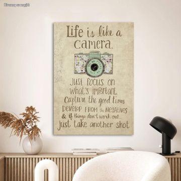 Canvas print Life is like a camera