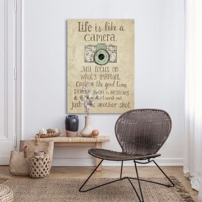 Canvas print Life is like a camera
