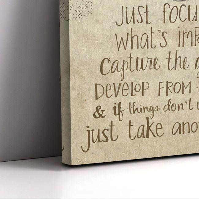 Πίνακας σε καμβά Life is like a camera sketch, καμβάς 7