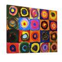 Canvas print Squares with concentric circles reart (original by W. Kandinsky)