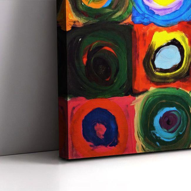 Canvas print Squares with concentric circles reart (original by W. Kandinsky)
