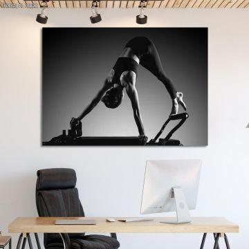 Πίνακας σε καμβά Pilates training, καμβάς 1